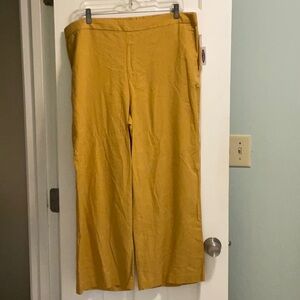 NWT, Wide leg, mustard, color, linen pants from Old Navy size 16